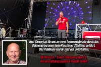 Arne Simon moderiert beim Parchimer Stadtfest